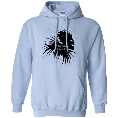 Sweatshirts Light Blue / Small Shinigami Is Coming Pullover Hoodie