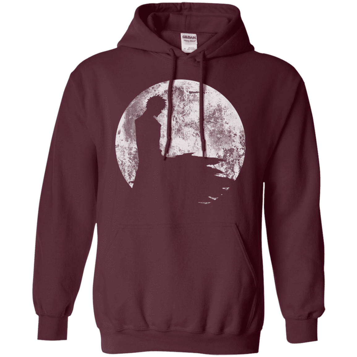 Sweatshirts Maroon / S Shinigami Moon Pullover Hoodie