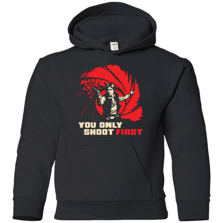 Sweatshirts Black / YS Shoot First Youth Hoodie