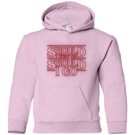 Sweatshirts Light Pink / YS Should I Stay Or Should I Go Youth Hoodie