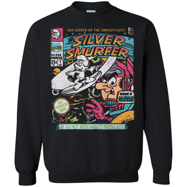 Sweatshirts Black / Small Silver Smurfer Crewneck Sweatshirt