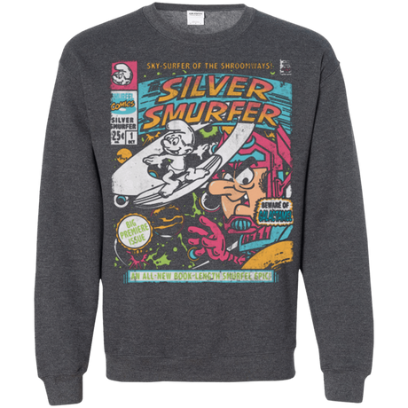Sweatshirts Dark Heather / Small Silver Smurfer Crewneck Sweatshirt