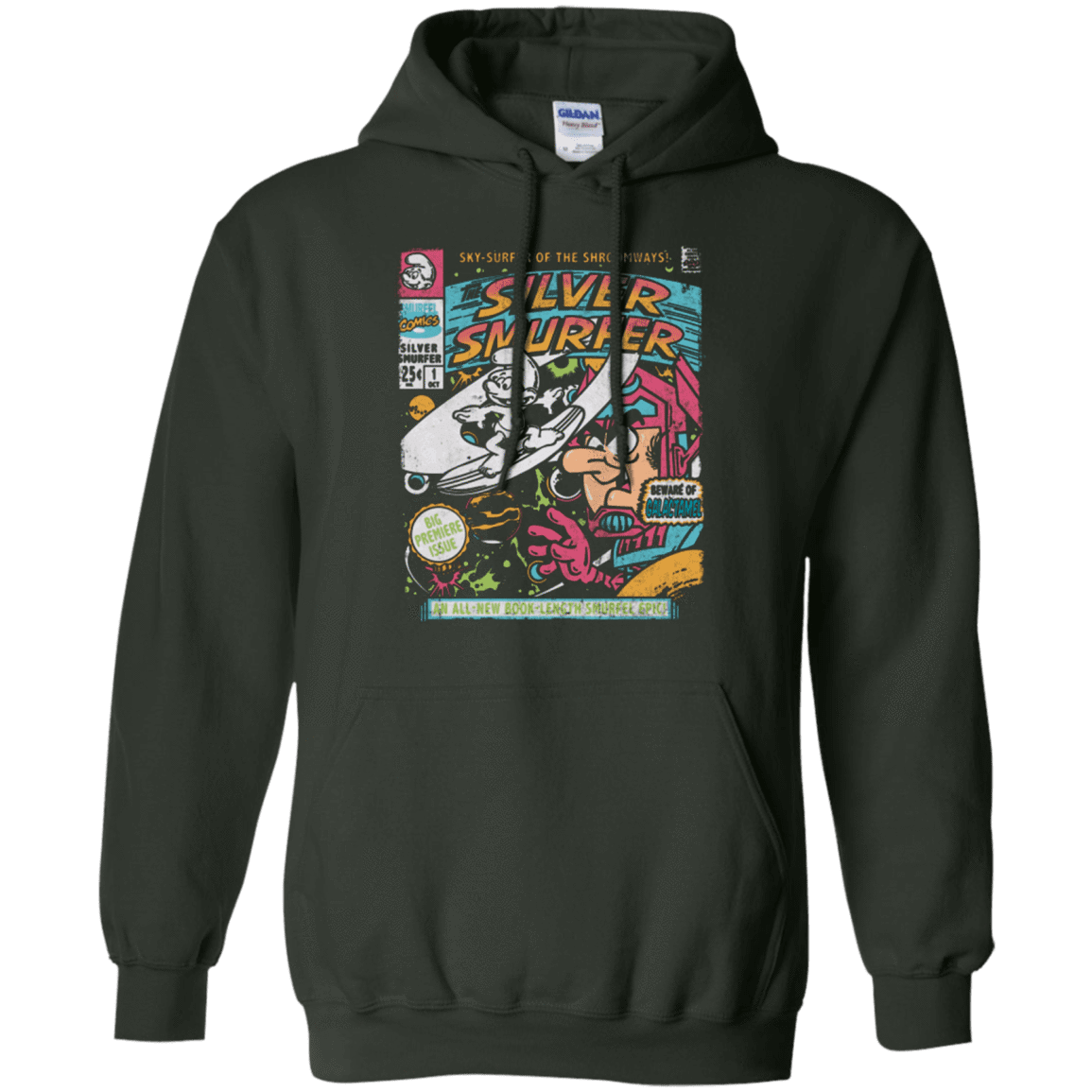 Sweatshirts Forest Green / Small Silver Smurfer Pullover Hoodie