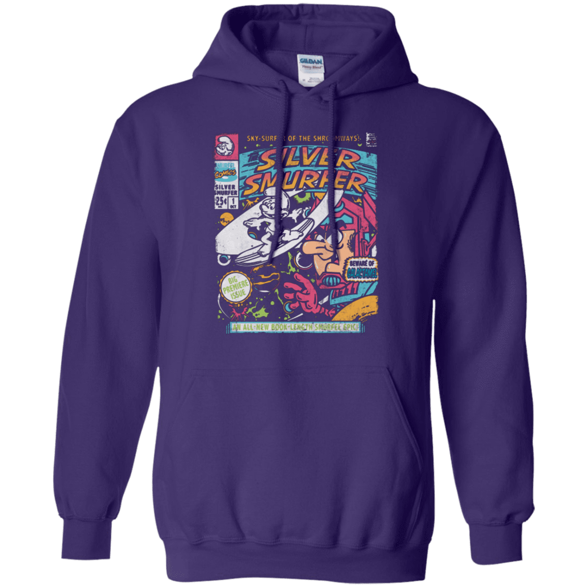 Sweatshirts Purple / Small Silver Smurfer Pullover Hoodie