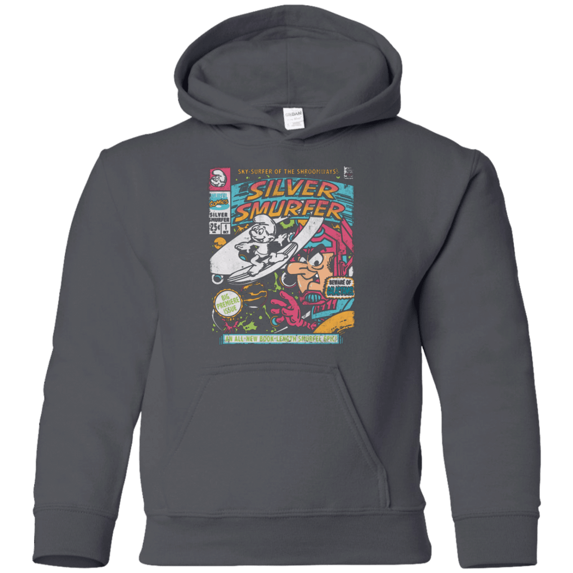 Sweatshirts Charcoal / YS Silver Smurfer Youth Hoodie