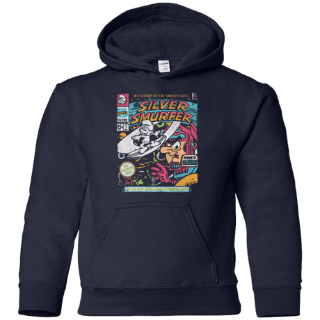 Sweatshirts Navy / YS Silver Smurfer Youth Hoodie