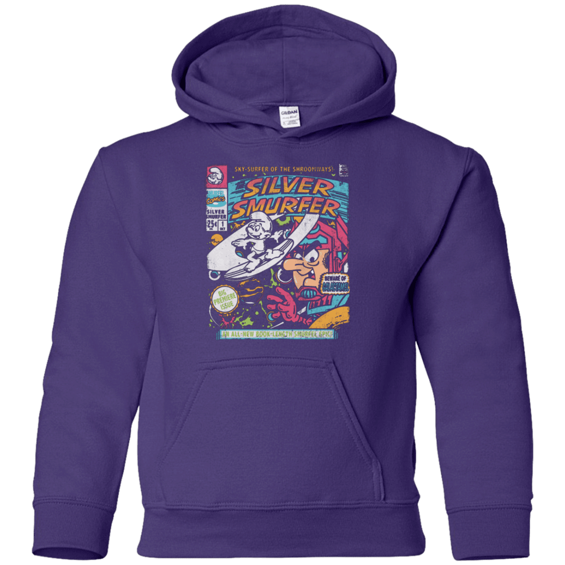 Sweatshirts Purple / YS Silver Smurfer Youth Hoodie