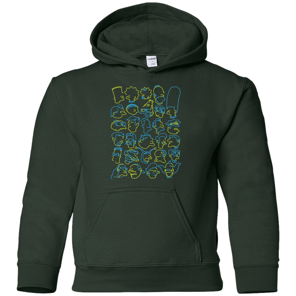 Sweatshirts Forest Green / YS SIMPSONS Youth Hoodie