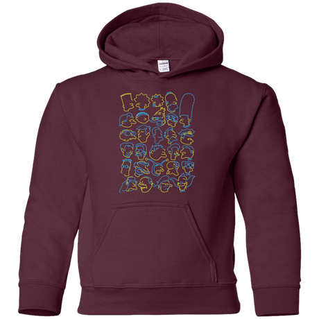 Sweatshirts Maroon / YS SIMPSONS Youth Hoodie