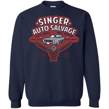 Sweatshirts Navy / Small Singer Auto Salvage Crewneck Sweatshirt