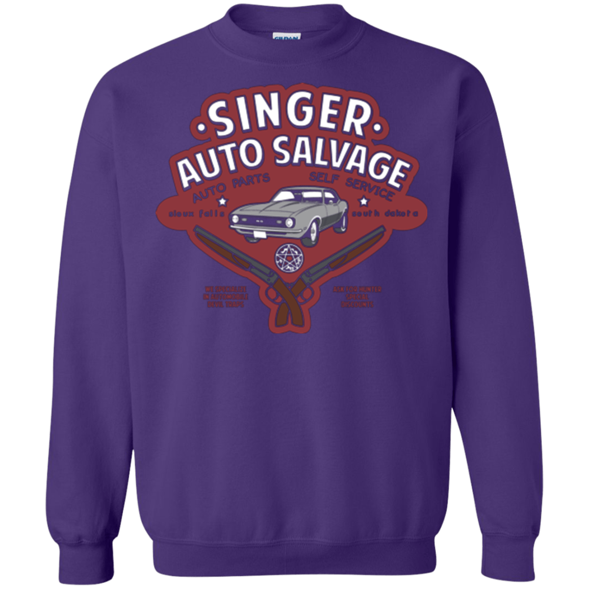Sweatshirts Purple / Small Singer Auto Salvage Crewneck Sweatshirt