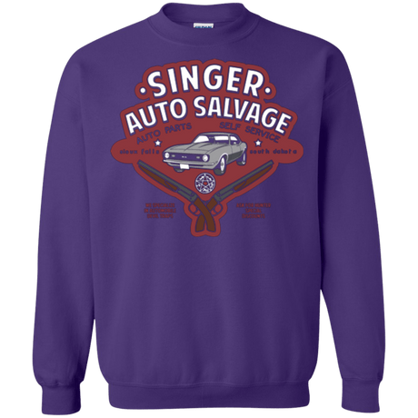 Sweatshirts Purple / Small Singer Auto Salvage Crewneck Sweatshirt