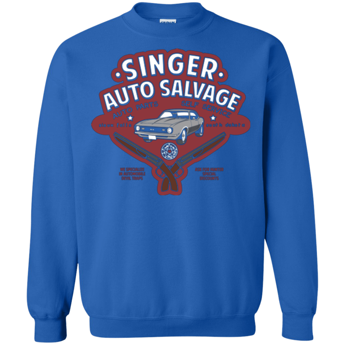 Sweatshirts Royal / Small Singer Auto Salvage Crewneck Sweatshirt