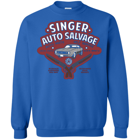 Sweatshirts Royal / Small Singer Auto Salvage Crewneck Sweatshirt