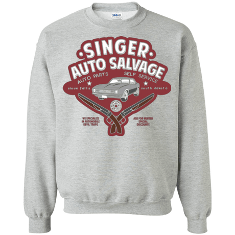 Sweatshirts Sport Grey / Small Singer Auto Salvage Crewneck Sweatshirt