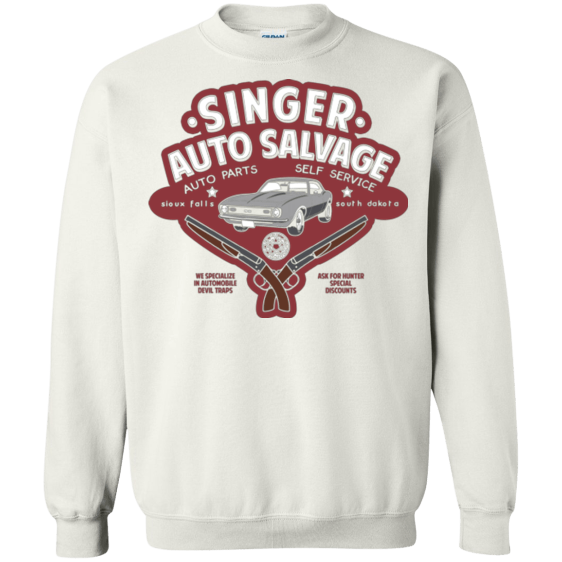Sweatshirts White / Small Singer Auto Salvage Crewneck Sweatshirt