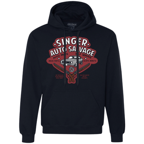 Sweatshirts Navy / Small Singer Auto Salvage Premium Fleece Hoodie