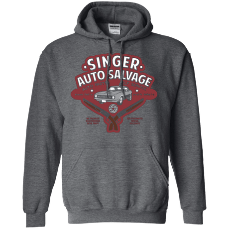 Sweatshirts Dark Heather / Small Singer Auto Salvage Pullover Hoodie