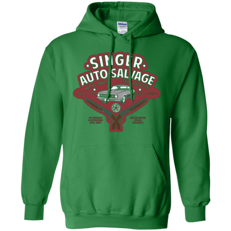 Sweatshirts Irish Green / Small Singer Auto Salvage Pullover Hoodie