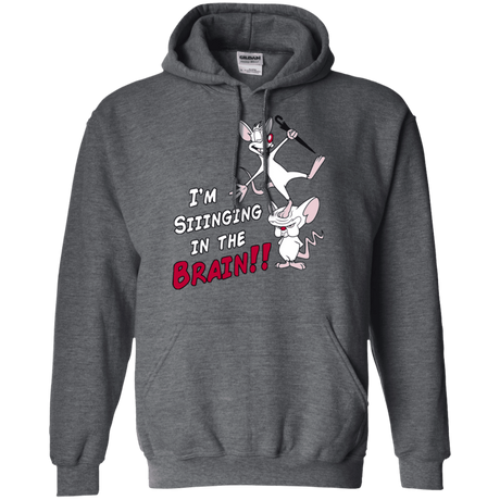 Sweatshirts Dark Heather / S Singing In The Brain Pullover Hoodie