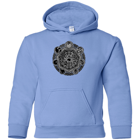 Sweatshirts Carolina Blue / YS Sins Shield Youth Hoodie