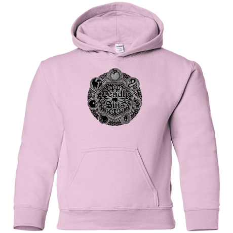 Sweatshirts Light Pink / YS Sins Shield Youth Hoodie