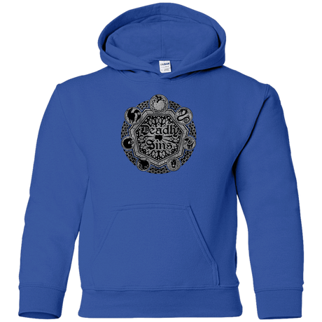 Sweatshirts Royal / YS Sins Shield Youth Hoodie