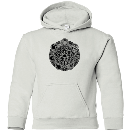 Sweatshirts White / YS Sins Shield Youth Hoodie