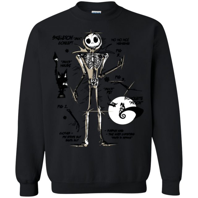 Sweatshirts Black / Small Skeleton Concept Crewneck Sweatshirt