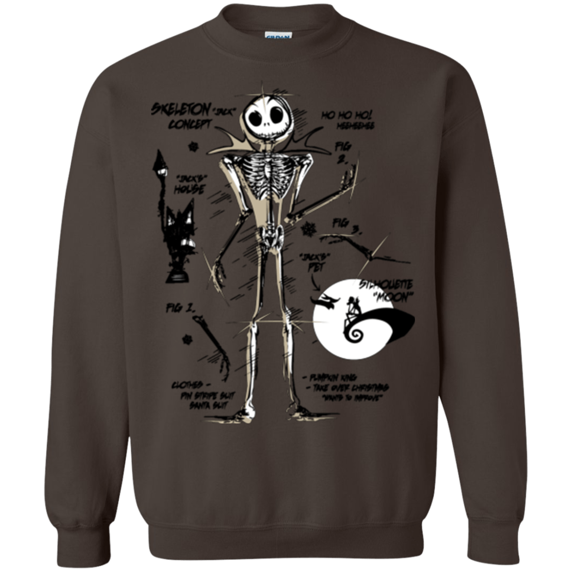 Sweatshirts Dark Chocolate / Small Skeleton Concept Crewneck Sweatshirt