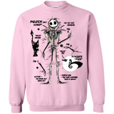 Sweatshirts Light Pink / Small Skeleton Concept Crewneck Sweatshirt