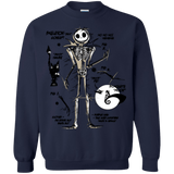 Sweatshirts Navy / Small Skeleton Concept Crewneck Sweatshirt