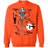 Sweatshirts Orange / Small Skeleton Concept Crewneck Sweatshirt