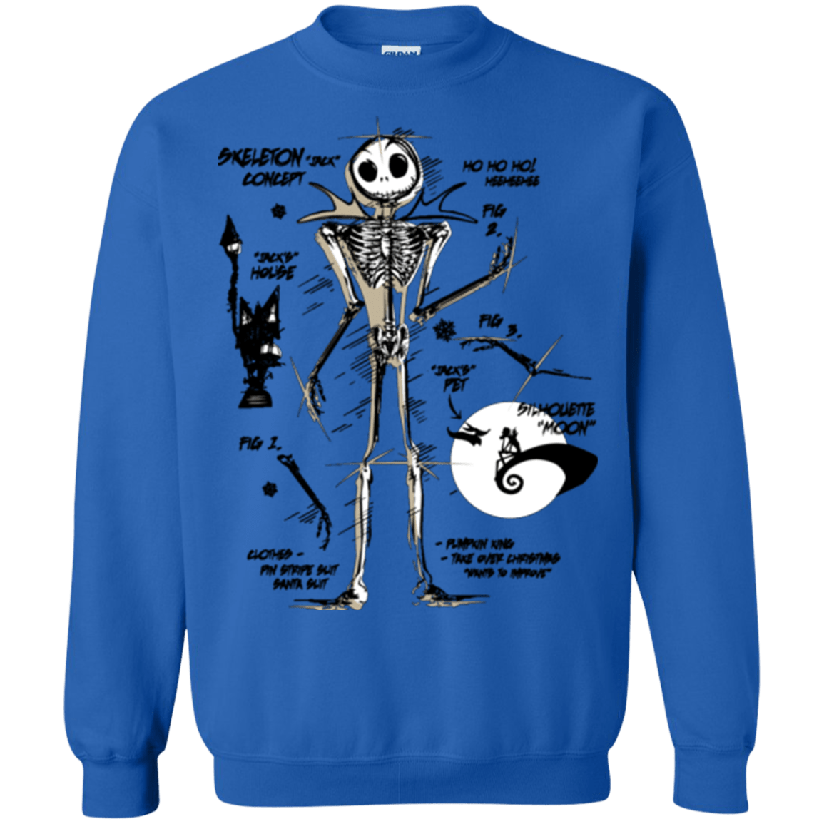 Sweatshirts Royal / Small Skeleton Concept Crewneck Sweatshirt