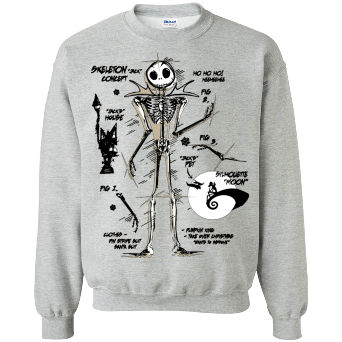 Sweatshirts Sport Grey / Small Skeleton Concept Crewneck Sweatshirt