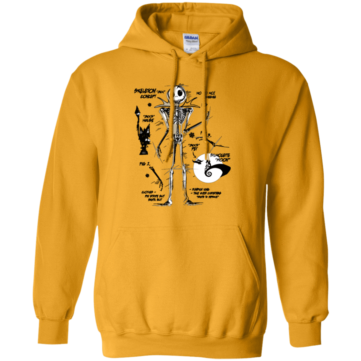 Sweatshirts Gold / Small Skeleton Concept Pullover Hoodie