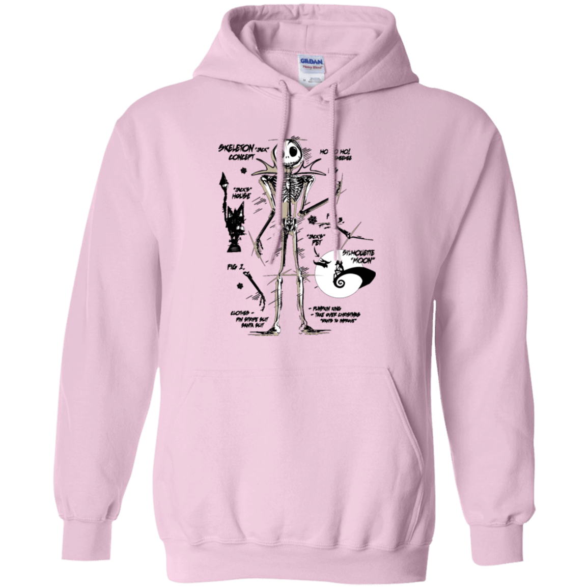 Sweatshirts Light Pink / Small Skeleton Concept Pullover Hoodie