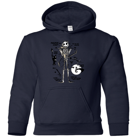 Sweatshirts Navy / YS Skeleton Concept Youth Hoodie