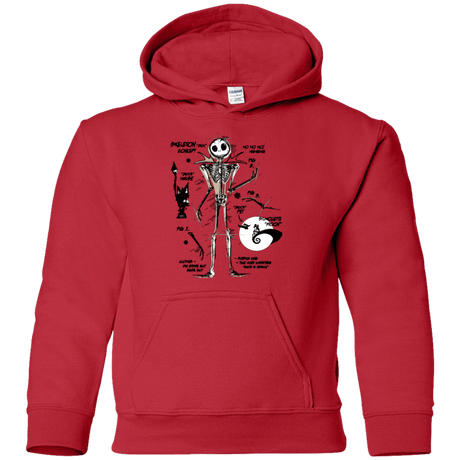 Sweatshirts Red / YS Skeleton Concept Youth Hoodie