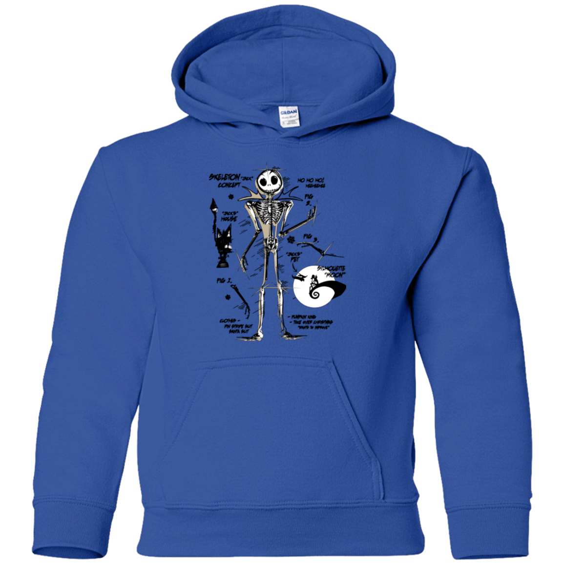 Sweatshirts Royal / YS Skeleton Concept Youth Hoodie
