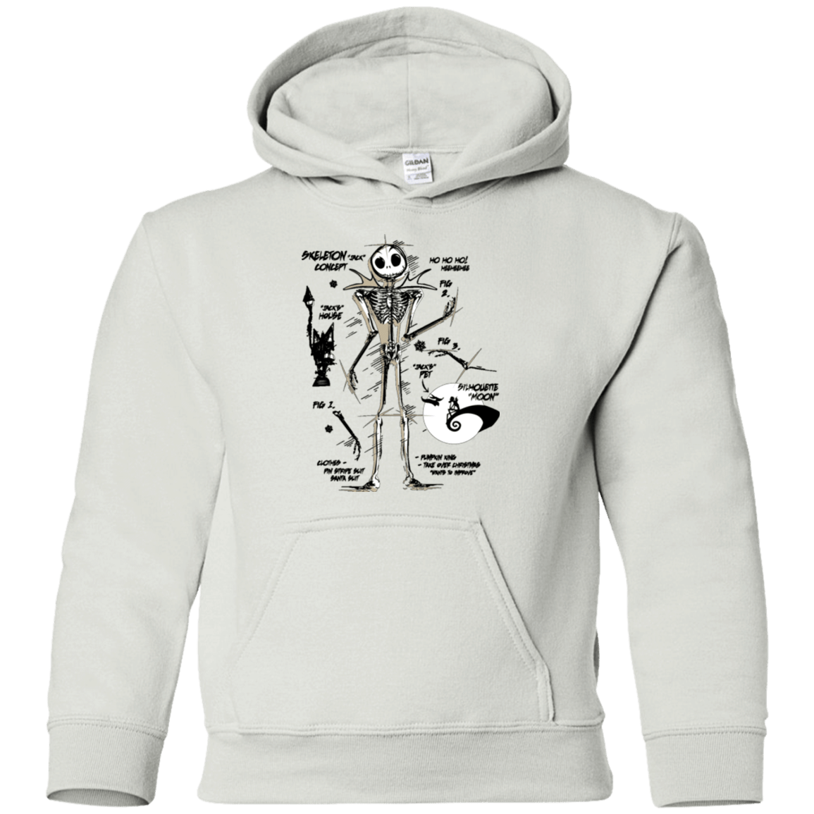 Sweatshirts White / YS Skeleton Concept Youth Hoodie