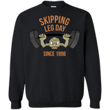 Sweatshirts Black / Small Skipping Leg Day Crewneck Sweatshirt