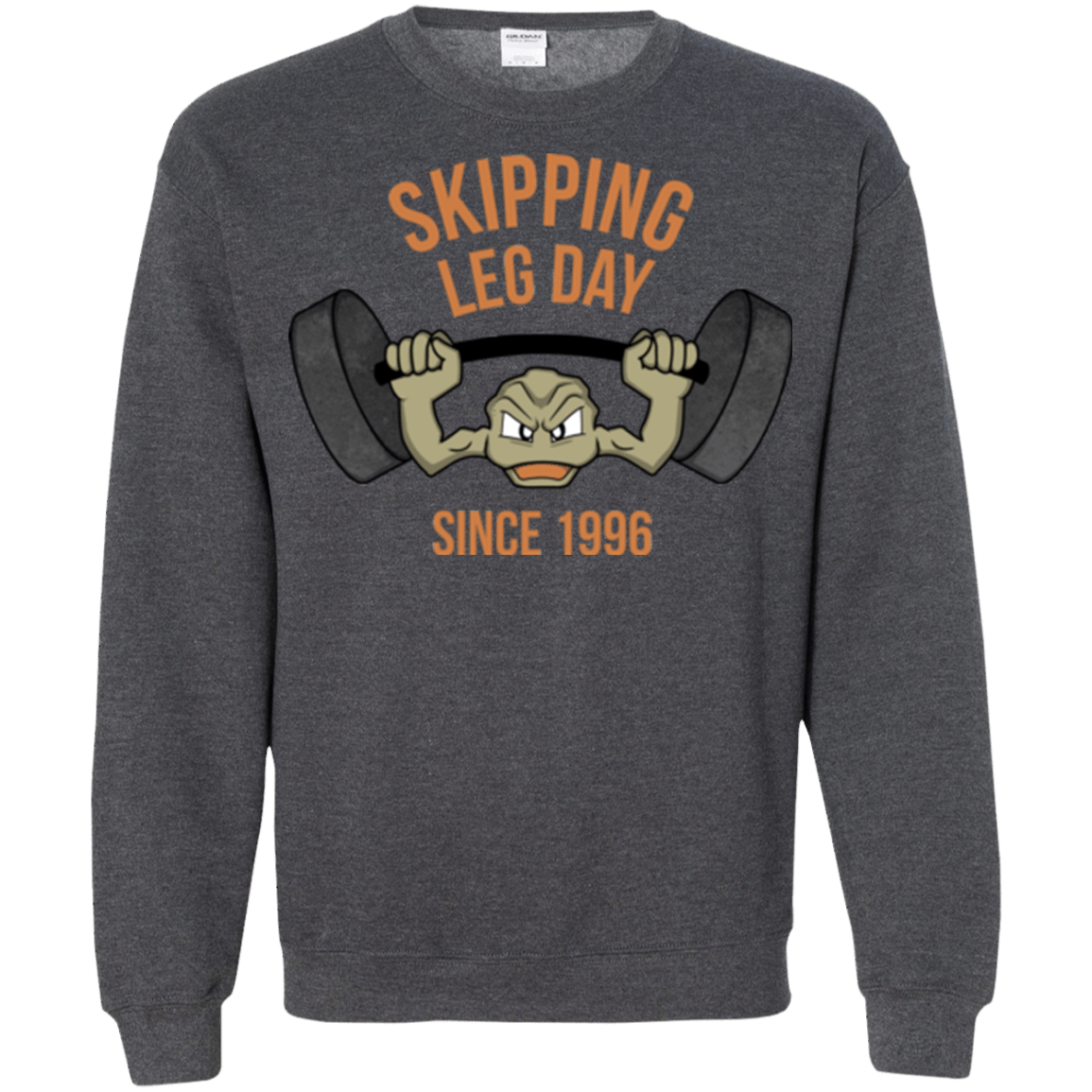 Sweatshirts Dark Heather / Small Skipping Leg Day Crewneck Sweatshirt