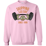 Sweatshirts Light Pink / Small Skipping Leg Day Crewneck Sweatshirt
