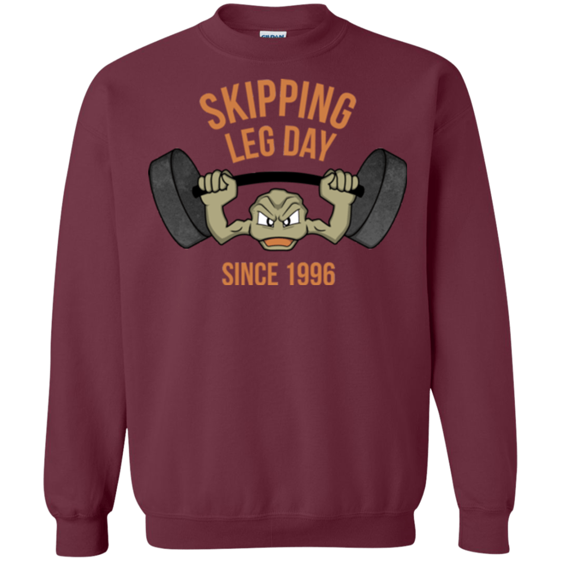Sweatshirts Maroon / Small Skipping Leg Day Crewneck Sweatshirt