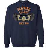 Sweatshirts Navy / Small Skipping Leg Day Crewneck Sweatshirt