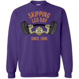 Sweatshirts Purple / Small Skipping Leg Day Crewneck Sweatshirt