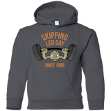 Sweatshirts Charcoal / YS Skipping Leg Day Youth Hoodie