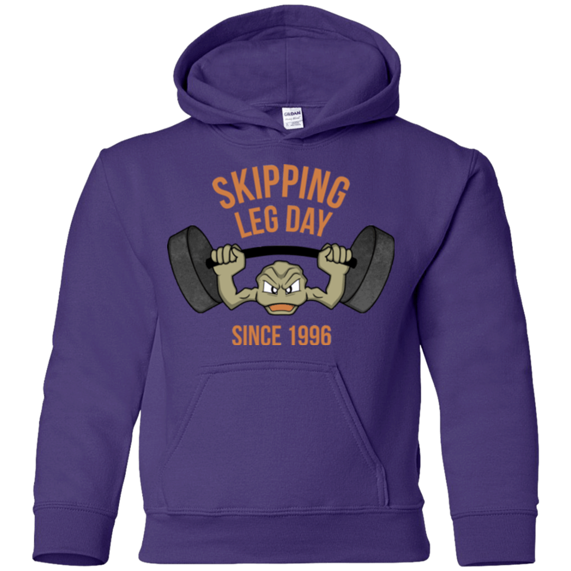 Sweatshirts Purple / YS Skipping Leg Day Youth Hoodie