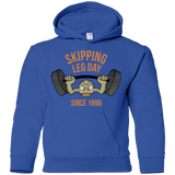 Sweatshirts Royal / YS Skipping Leg Day Youth Hoodie